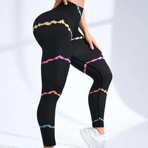 Nuevas mallas de gimnasio de nailon Spandex, mallas estampadas de alta calidad para mujer, mallas informales de Yoga con glúteos 2025 - Product Image 2