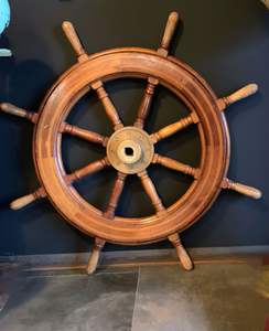 Timón de Barco de Madera con Acabado de Lujo |   Artesanía de Calidad Hecha a Mano |   Fabricante Mayorista a Granel - Product Image 2