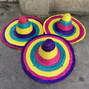 Sombrero Mexicano de Paja Divertido para Fiesta, Estilo Nuevo, Alta Calidad, Color Mexicano, Sombrero de Santa - Product Image 1