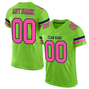 Custom Low Moq 12 Panel Hombres Bordado Reversible Camiseta de fútbol americano Todos Camiseta los equipos de fútbol americano - Product Image 2