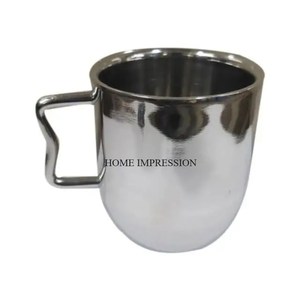 Taza y taza para servir cerveza de acero inoxidable y metal de diseño sencillo personalizado respetuoso con el medio ambiente al por mayor con asa brillante pulido - Product Image 4