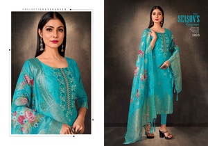 Impresión digital de jacquard de seda pesada con bordado Zari Neck Work Rayon Ethnic Long Kurtis Set con Dupatta - Product Image 4