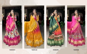 Collections Navratri Ravissant Gaji Silk Lehenga pour vibrer votre look au mariage et à Navratri - Product Image 2