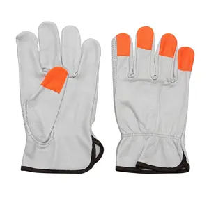 Hot Selling Driving Gloves Leather Grain White Thumb Straight Safety High-Quality Hand Protect Soft Gloves At Wholesale Price