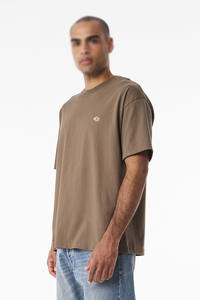 Camiseta Extra Grande para Hombre, Color Marrón, 100% Algodón, Cuello Redondo, Manga Corta, Ajuste Holgado, Color Sólido, Transpirable, Talla Grande, OEM, ODM, Venta al por Mayor - Product Image 2