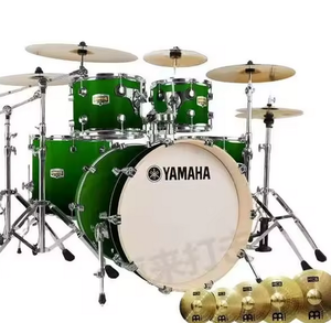 Listo para enviar: Kit de batería profesional de 5 piezas tamaño completo con pedal, platillos, soportes y taburete. - Product Image 2