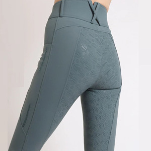 Leggings d'équitation taille haute pantalon vêtements équestres durables aux prix de fabrication collants ajustés élégants pour les cavaliers en gros - Product Image 6
