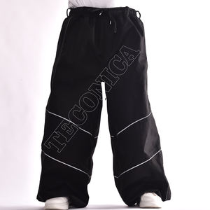 กางเกงหิมะสีดำคุณภาพสูงสำหรับฤดูหนาว พร้อมแถบสะท้อนแสง ทรงหลวมและปลายขาจั๊ม สำหรับกีฬากลางแจ้ง - Product Image 2