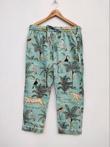 Ensemble de pyjamas de luxe à imprimé tigre 100% coton Tissu tissé Lisse Doux Style décontracté Manches longues Coton indien - Product Image 4