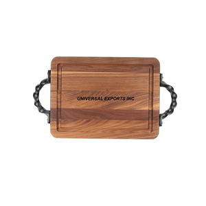 Plateau à chocolat en bois naturel, écologique et fait à la main, forme ronde, plateau de service de luxe décoratif multifonctionnel, vente chaude - Product Image 3