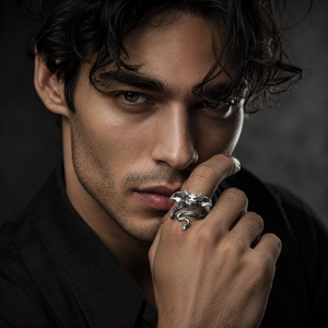 Anello Gotico con Ali <span class=keywords><strong>di</strong></span> Demone in Argento Sterling 925, Occhio <span class=keywords><strong>di</strong></span> <span class=keywords><strong>Lucifero</strong></span>, Coda del Diavolo, Gioielli Unisex per Uomo e Donna, Fornitore all'Ingrosso, Regalo - Product Image 4