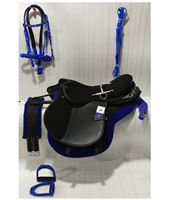 Ensemble de selle d'équitation anglaise d'endurance BLUHORSE BH-871 en cuir PU complet, durable, accessoires nickelés, best-seller