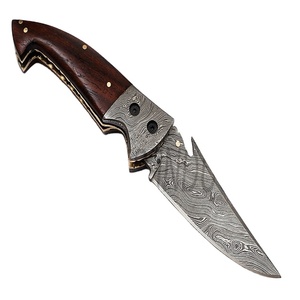 Manche en bois de Rose japonaise, couteau de poche pliant damas fait à la main par couteaux Sm industrie (smk1218) - Product Image 1