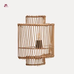 Applique murale en gros-Éclairage artistique pour chambre à coucher Restaurant Applique murale en bois de bambou pour décoration intérieure vintage - Product Image 1