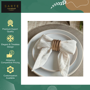 Serviettes en coton et lin réutilisables de luxe 20x20 pouces - Personnalisables, durables et écologiques pour restaurants et hôtels - Product Image 5