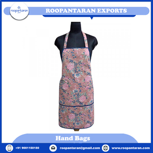 Top Quality <b>Kitchen</b> <b>Apron</b> With Logo Indian Block-Printed 100% Breathable 20 Sheeting Cotton 83 Cms <b>Kitchen</b> <b>Apron</b> at Wholesale - Product Image 6