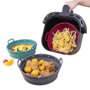 Round Reusable Foldable Bakeware <strong>Cake</strong> <strong>Pan</strong> Non-stick Bakeware Silicone Air Fryer Liner Silicone <strong>Pan</strong> for Home Cooking - Product Image 1