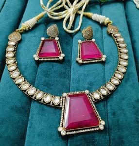 Gargantilla de moissanita de lujo de calidad superior, conjunto de pendientes para fiestas, bodas, aniversarios, compromisos, Idea de regalo perfecta - Product Image 1