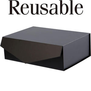 <b>Gift</b> <b>Box</b> Customize Size Black <b>Gift</b> <b>Box</b> with Lid, <b>Large</b> <b>Gift</b> <b>Box</b>, Magnetic <b>Gift</b> Groomsman <b>Box</b> Matte Black - Product Image 3