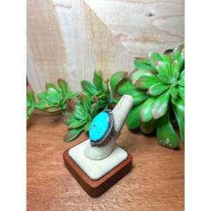 Zachariah David Blue Bird Turquoise Stainless Steel <b>Adjustable</b> <b>Ring</b> Featuring Inlay Setting Bezel Technology Gift for Any - Product Image 3