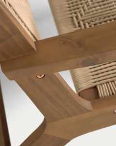 Customizable Modern Wood <b>Lounge</b> <b>Chair</b> for Dining Color Rope Woven New Style Leisure for Home Hotel/Apartment Use for Living Room - Product Image 4