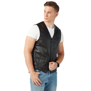 Chaleco de cuero largo de invierno para hombre de la Mejor Edición, tela transpirable de alta calidad, bordado personalizado, estampado a cuadros, algodón 3D, colores personalizados - Product Image 5