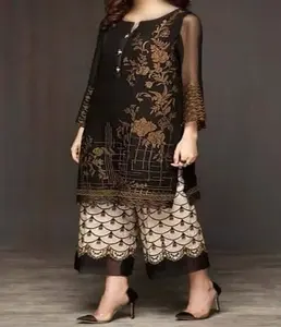 2023 OEM ชุด shalwar kameez_party shakistani shalwar kameez กับสีที่กำหนดเองสำหรับผู้หญิง ODM - Product Image 5