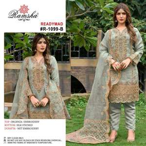 Most Selling Readymade Organza Embroidery Pakistani Suit for Party Festival Special Occasion From Indian Manufacturer - Product Image 3