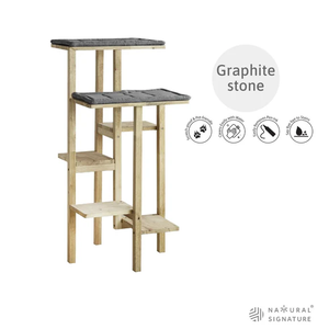 ชั้นวางของอเนกประสงค์สำหรับคนและสัตว์เลี้ยง ทำจากไม้ยางพารา ใช้เป็นต้นไม้สำหรับแมว พื้นที่พักผ่อนแสนสบาย ทนทาน ส่งออกจากมาเลเซีย - Product Image 6