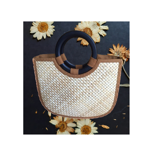 High Quality Handmade <b>Wicker</b> Rattan <b>Bags</b> for Women Classic Style Round Shape Customizable Size & Color Vietnamese Manufacturer - Product Image 1