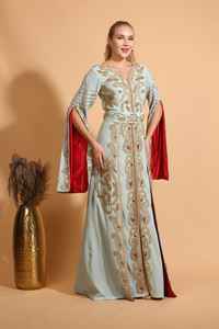 Caftán Marroquí para Mujer Talla Grande, Vestido Bordado con Patrón 3D, Logotipo Frontal, Cintura Natural, Suministro ODM - Product Image 5