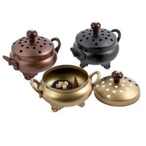 New Latest Design Brass Incense Burner Charcoal Loban <b>Sambrani</b> Dhoop Bakhoor Burner With Handle for Home Fragrance Bakhoor - Product Image 3