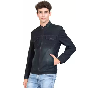 Ropa de hombre de alta calidad Chaquetas de invierno de mezclilla hechas a medida Chaqueta de mezclilla vintage lavada para hombres Servicio OEM - Product Image 5