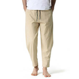 <b>Men</b> Casual Pants Wholesale Fleece <b>Trousers</b> High Waist Straight Lightweight <b>Elastic</b> Waist Drawstring Comfortable Daily Wear - Product Image 2