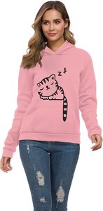 Girl's Plus Size Hooded Sweatshirts Winter <b>Knitted</b> <b>Animal</b> <b>Pattern</b> Design Front Logo Printed - Product Image 4