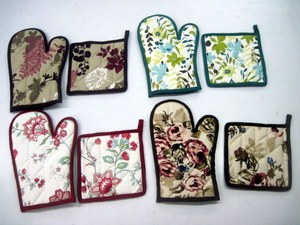 Juego de manoplas para horno y soporte para olla, herramienta de microondas resistente al calor, 100% algodón con respaldo de silicona, fabricantes baratos al por mayor - Product Image 3