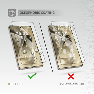 Levelo ฟิล์มกระจกนิรภัยอลูมิเนียมพิมพ์ลายซิลค์2.5D สูง - Product Image 4