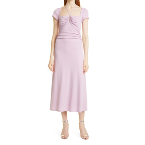 Abito Bodycon in Jersey Cinq Sept Janis con Maniche Corte in Colore Iris Chiaro - Product Image 4