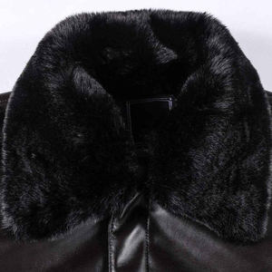 แจ็กเก็ตหนังผู้ชายสไตล์คลาสสิกไฮสตรีทกันน้ำเป็นมิตรต่อสิ่งแวดล้อมฤดูหนาว - Product Image 3