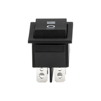 Saklar Rocker Daiertek Hitam Momentary DPDT 6 Pin 3 Posisi Saklar Daya 16A 250V 20A 125V Saklar Tombol Tekan (ON)-OFF-(ON)