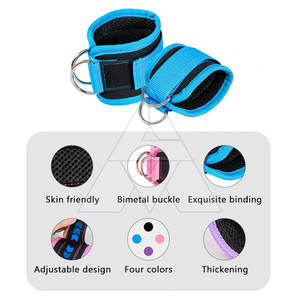 Fait sur mesure Fitness sécurité Cabel Machine cheville sangles néoprène Nylon antidérapant hommes en gros - Product Image 2