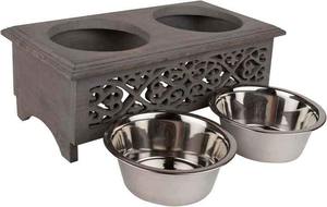 Bols surélevées réglables en bambou pour chien Comederos Para Perros assiette en bois pour chien bols pour animaux de compagnie mangeoires pour chiens, nouvel arrivage - Product Image 5