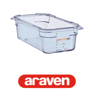 Araven Gastronorm Pan GN 1/4 <b>ABS</b> 26.5 x 16.2 x 10 h cm Gastronorm Containers Wholesale Catering Equipment - Product Image 4