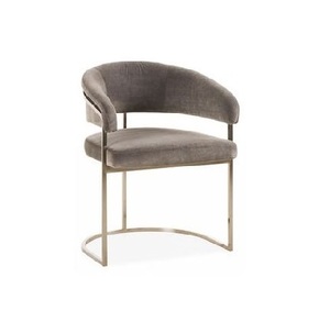 Silla de diseño moderno de calidad antigua para el hogar con tapa de terciopelo blanco, soporte dorado brillante de metal, uso en hotel, sala de descanso para el hogar a precio de venta - Product Image 3