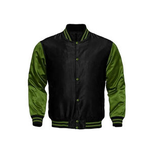Veste universitaire en satin 100% polyester, personnalisable, pour le basketball, sport, style urbain, service OEM, logo brodé personnalisé, unisexe - Product Image 1