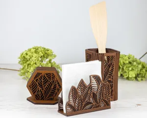 High On Demand Decorative Metal Napkin Holder With Cutout Design Stylish <b>Tissue</b> Stand <b>For</b> Home Office And Cafe Use - Product Image 4