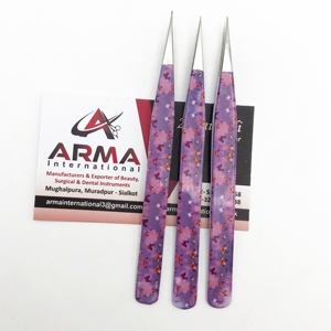 แหนบต่อขนตาตรงทำจากสเตนเลสแบบมืออาชีพใช้กระดาษเคลือบปลายแหลมเพื่อให้ดูเป็นธรรมชาติ - Product Image 3