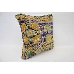 Motif Vintage Multicolore 12x12 Inch Laine Kantha Mosaïque Paisley Grape Patchwork Oreiller Tissé Technique - Product Image 2