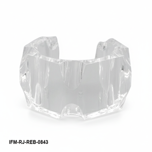 Brazalete de Resina Transparente con Facetas, Brazalete Geométrico de Resina Transparente, Joyería Moderna y Minimalista para Mujer - Product Image 4