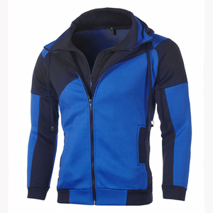 Sudaderas con capucha para hombre de marca 2025, cárdigan con capucha y doble cremallera de bloque de color para hombre, Sudadera con capucha delgada - Product Image 3